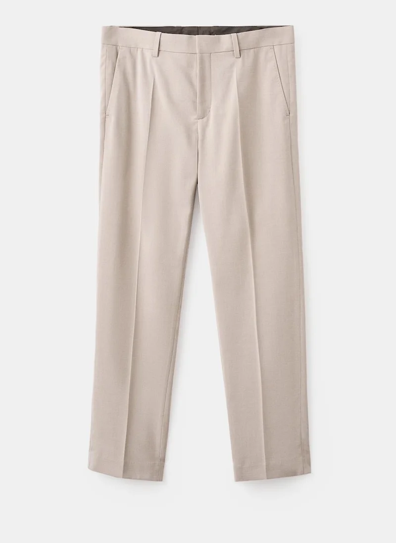 Mango Man  Regular-fit pleated trousers for Men | Best Price UAE