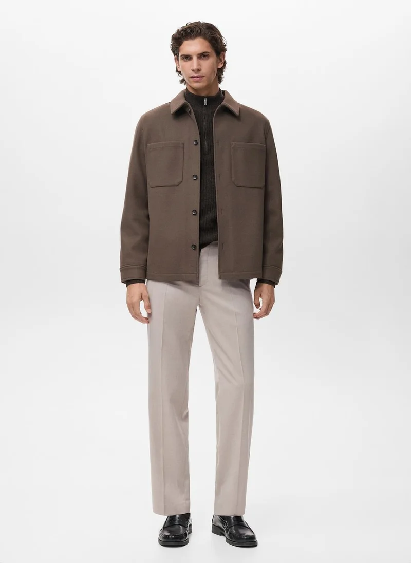 Mango Man  Regular-fit pleated trousers for Men | Best Price UAE