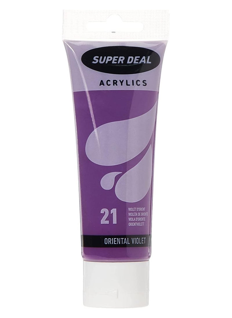 SUPER DEAL Super Deal Acrylic Color Paint Tube 75Ml Oriental Violet Sd 4212-21 