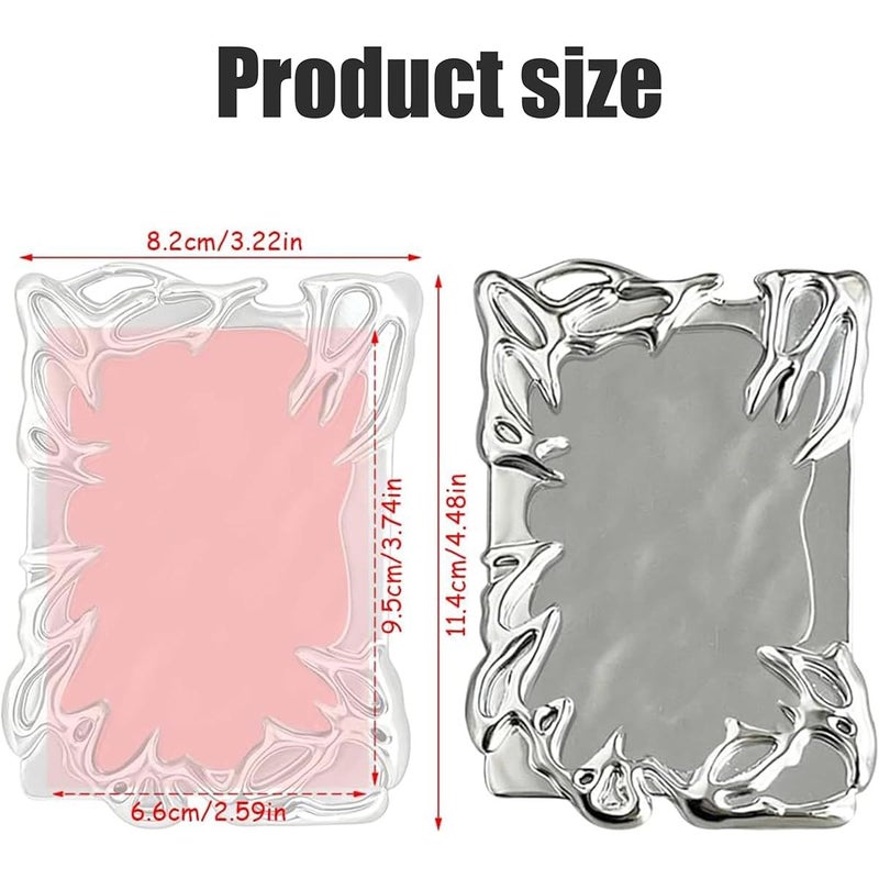Irregular Electroplated Plastic Photo Frame Folder Card Holder - Image 4