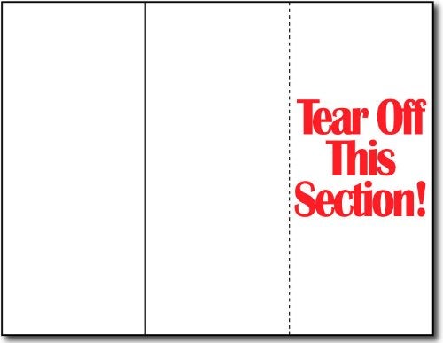 65lb White Trifold Brochure Paper wTear Off 250 Brochures Desktop Publishing Supplies Inc Brand