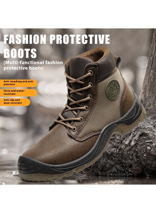 Steel Toe Shoes for Men Lightweight Safety Shoes Comfortable Puncture Proof Slip On Indestructible Work Shoes and Fashion Sneakers. - Image 1