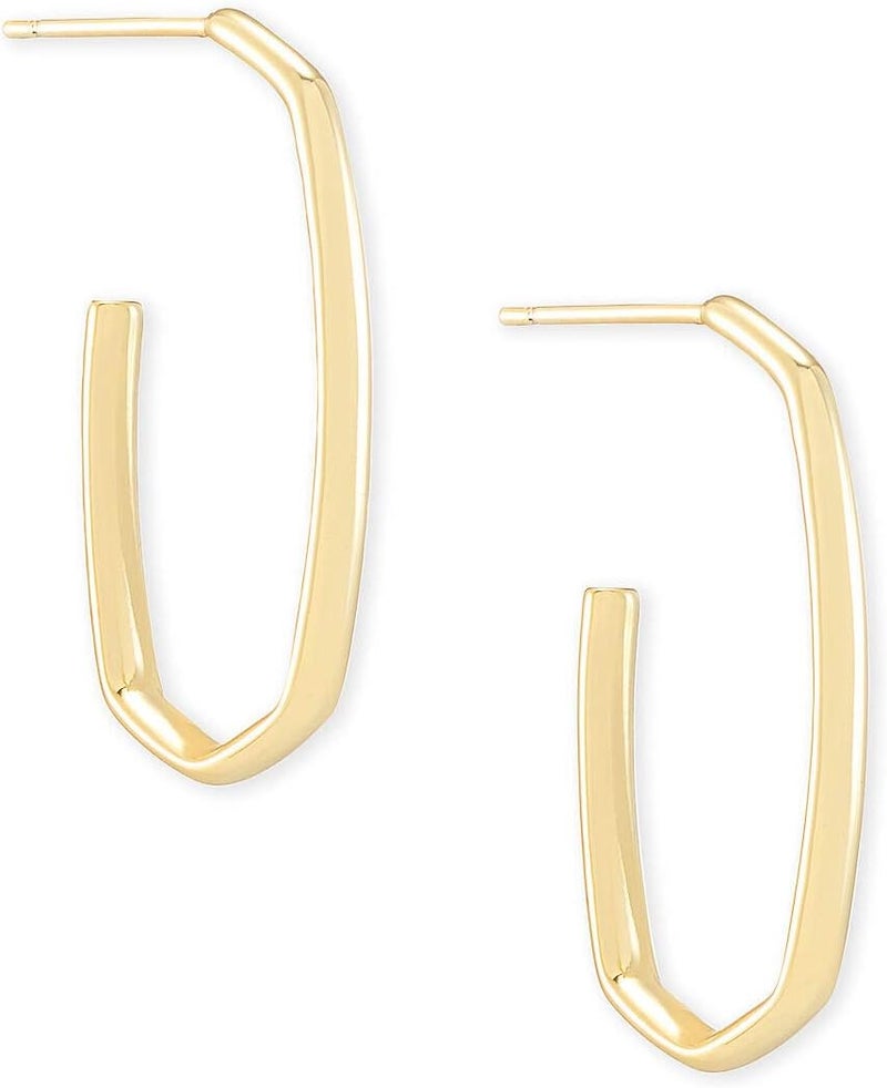 Kendra Scott Ellen Hoop Earrings for Women - Gold Metal Fashion Jewelry - Image 1