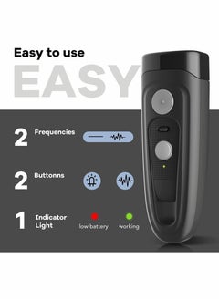 Excefore Ultrasonic Dog Dark Deterrent Dog Barking Control Devices Rechargeable Anti Barking Device Outdoor and Indoor Handheld Stop Neighbors Dog Barking 16.5ft Range LED Flashlight with Dog Clicker  - Image 2