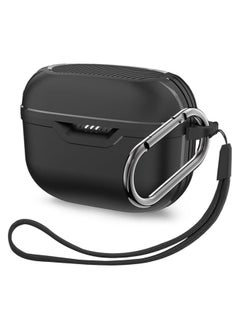 NIBEMINENT Compatible with JBL Tune 230NC TWS Case Protective Cover Front LED Visible Full-Body TPU Hard Shell Protective Cover Case Skin with Keychain and Lanyard (Black)  - Image 1