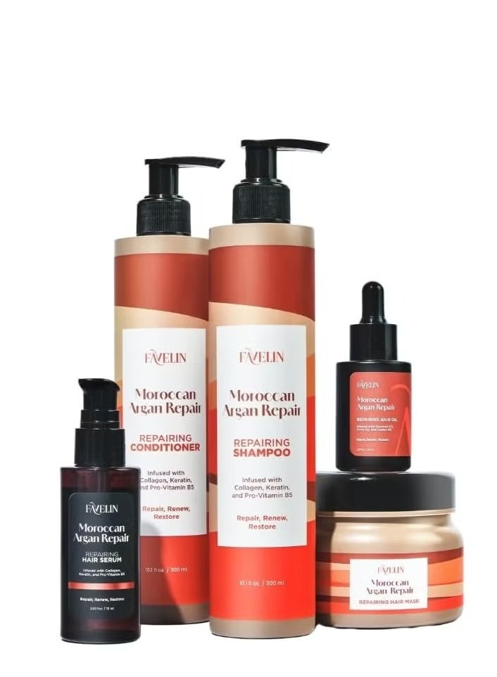 ڤاڨلين قناع أرغان المغربي لإصلاح الشعر بالكولاجين والكيراتين 500 مل - Image 3