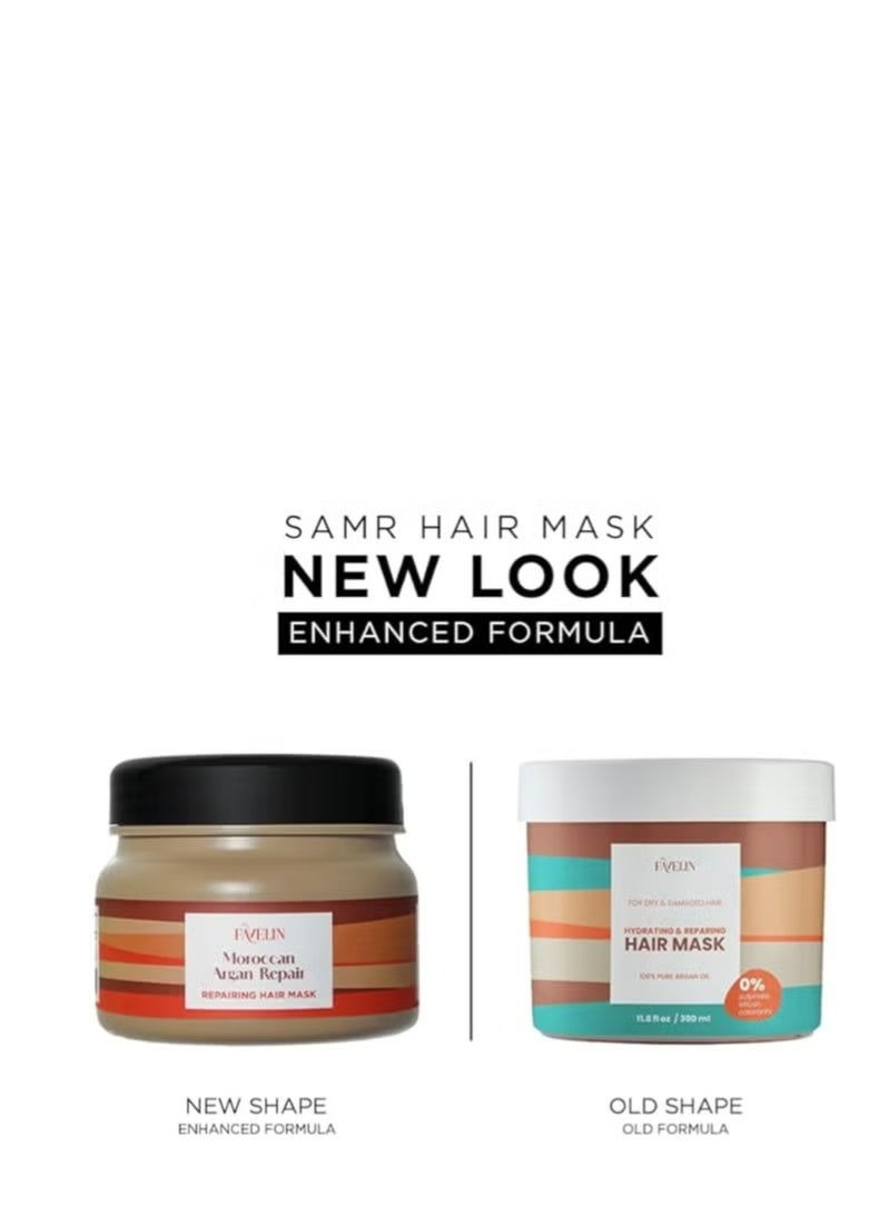 ڤاڨلين قناع أرغان المغربي لإصلاح الشعر بالكولاجين والكيراتين 500 مل - Image 2