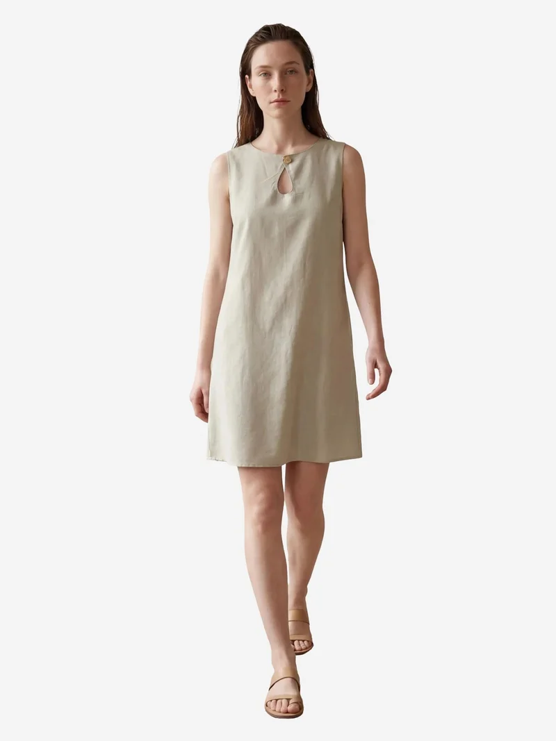 MY FASHION Cut Out Detailed Mini Dress with Pockets