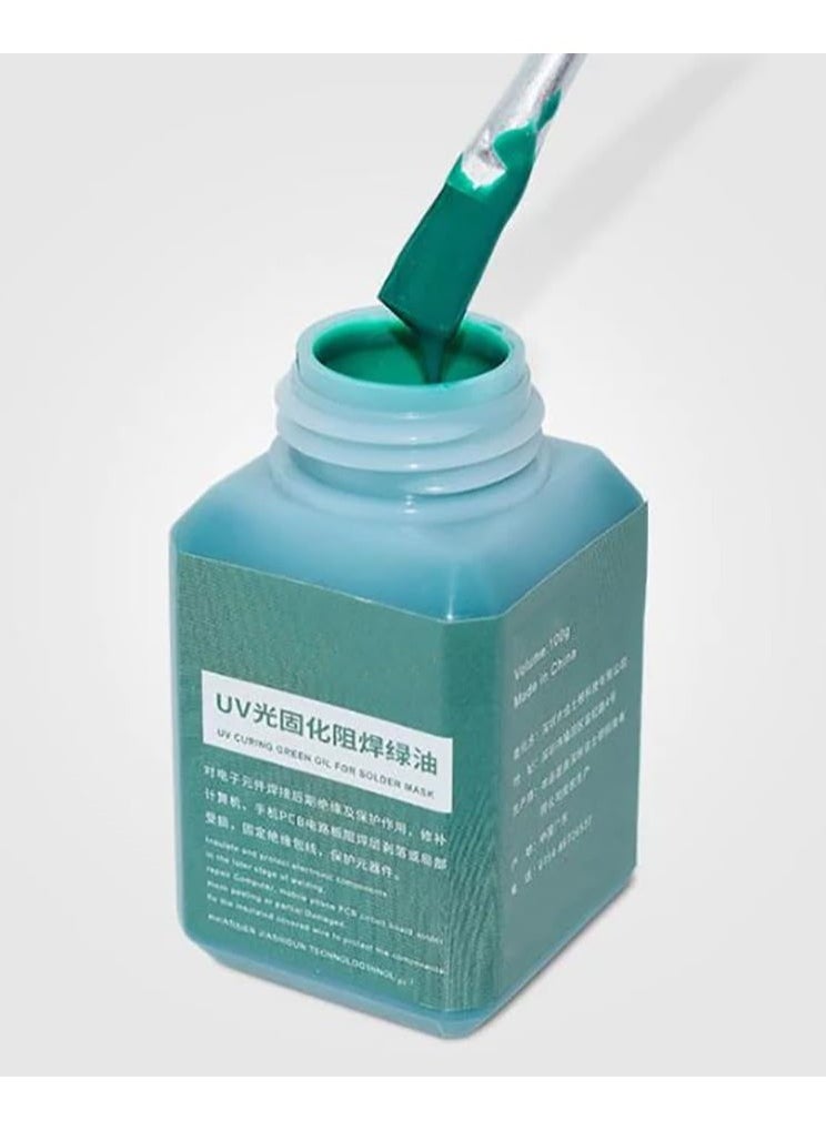 Rubik 100g UV Light Curing Green Oil for Solder Mask  - Image 3