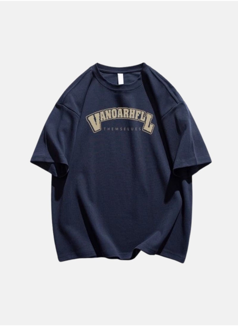 Thirty-One VANOARHFL Printed Navy Blue Unisex Oversized T-shirt  - Image 2