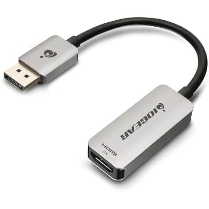 Iogear 8K ACTIVE DISPLAYPORT TO HDMI ADAPTER, HDR10+, HDCP 1.4, HDCP 2.3, DP 1.4, GDPHD8KA - Image 1