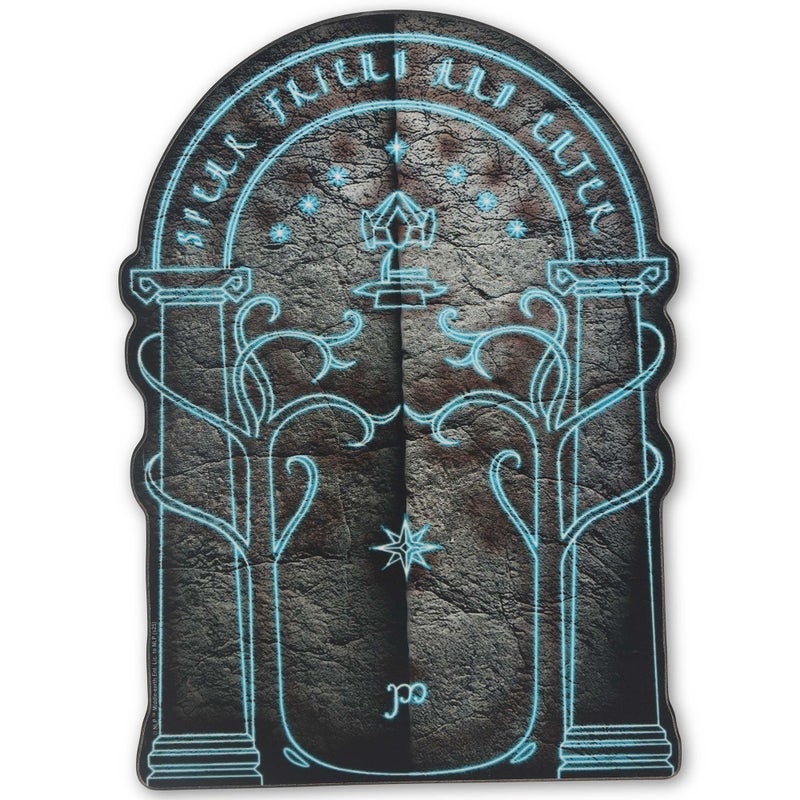 Open Road Brands The Lord of the Rings Doors of Durin Speak Friend and Enter Wood Wall Decor - Vintage LOTR Moria Door Wall Art for Home - Image 1
