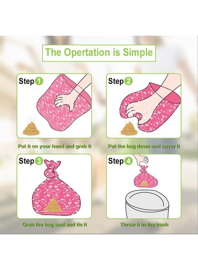 BEBLOSSOM 180PCS Biodegradable Diaper Bags Refills with Dispenser – Lemon Scented Baby Nappy Disposal Bags, Leak-Proof Trash Bags for Baby, Pets & Travel (Pink) - Image 2