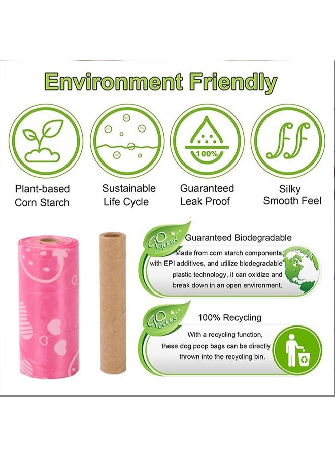 BEBLOSSOM 180PCS Biodegradable Diaper Bags Refills with Dispenser – Lemon Scented Baby Nappy Disposal Bags, Leak-Proof Trash Bags for Baby, Pets & Travel (Pink) - Image 3