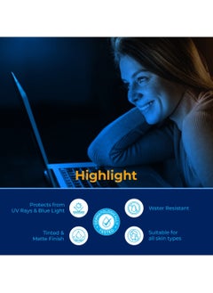 Brinton UV Doux Blue Light Tinted Sunscreen Gel SPF 50 PA+++ Broad Specturm | Blue Light & UVA/UVB Protection | Matte Finish with Sweat & Water Resistance For Men & Women | For All Skin Types, 50g  - Image 4