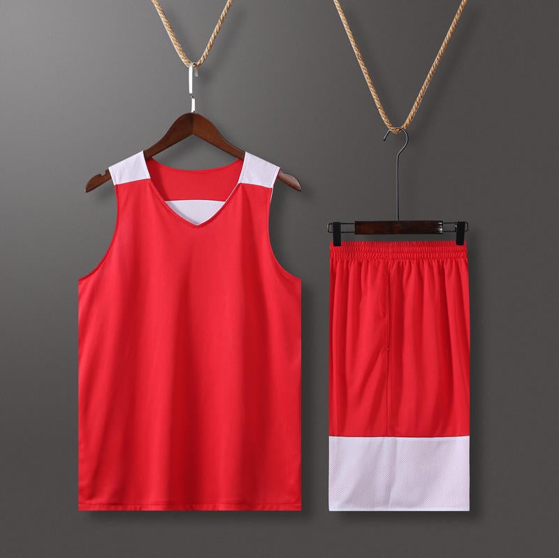 Extremely Fast Adult And Children'S Double-Sided Basketball Uniform Suit Quick-Drying Mesh Short-Sleeved Trendy Sports Training And Competition Uniform - Image 1