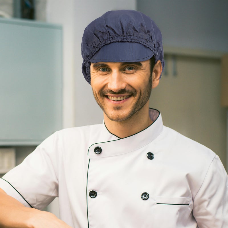 🍳 ٣ قبعات طهي للمطبخ للعمل في تقديم الطعام للخادمات والنوادل - Image 3