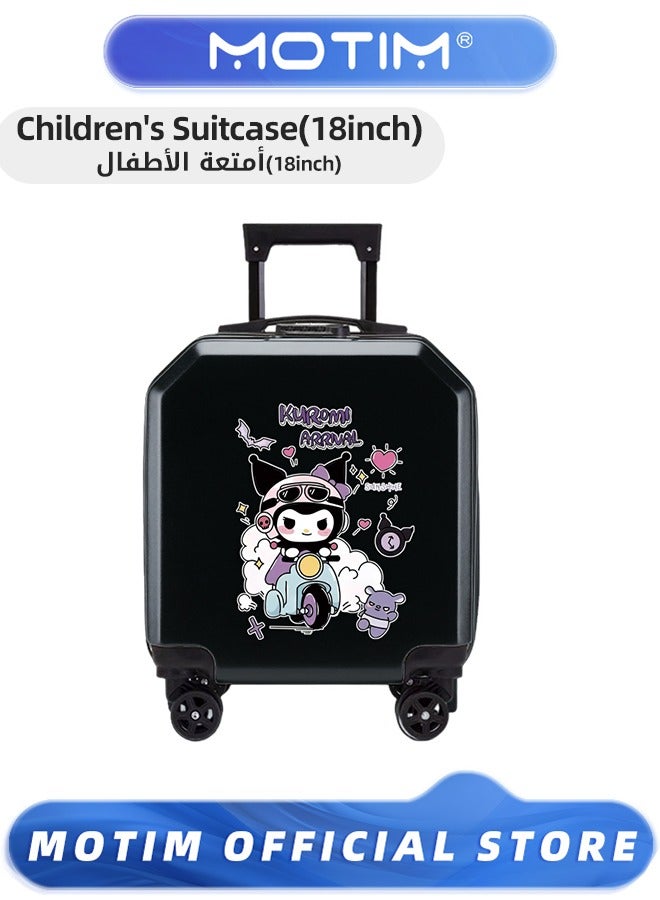 Motim Travel Luggage Carry-On Luggage Kid's Luggage 18 inch Small Luggage with Spinning Wheels Cartoon Suitcase - Image 1