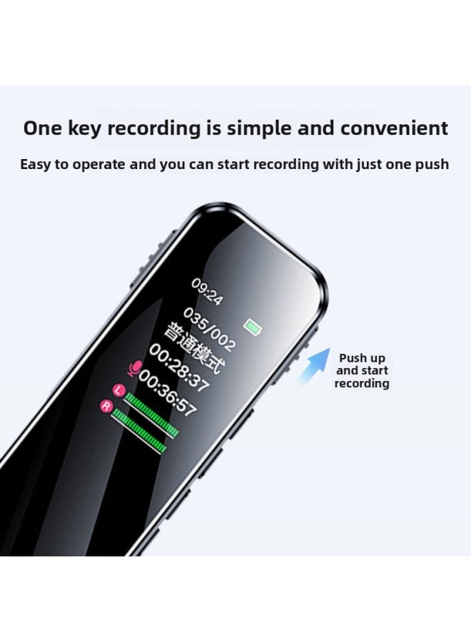 High Definition Noise Reduction Digital Recording Pen Portable Recorder For Meetings And Classes With Voice Activation And USB 2.0 Interface-Color:Black-Capacity:128GB - Image 4