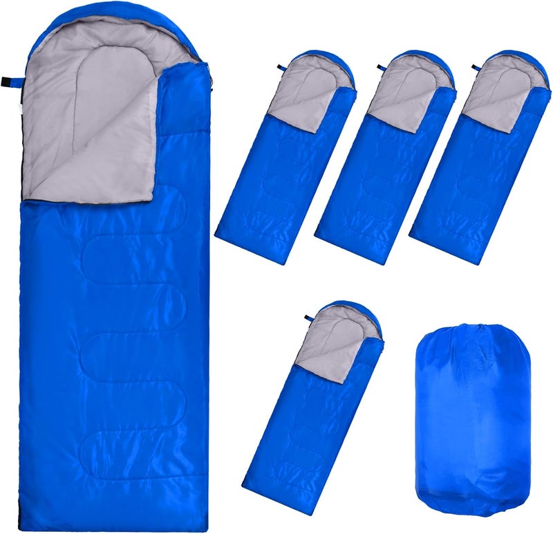 Macarrie 6 Pack Camping Sleeping Bags Bulk for Adults Backpacking Lightweight Waterproof 4 Season with Compression Sack Sleeping Bag for Hiking Travel Outdoor Travel Hunting - Image 1