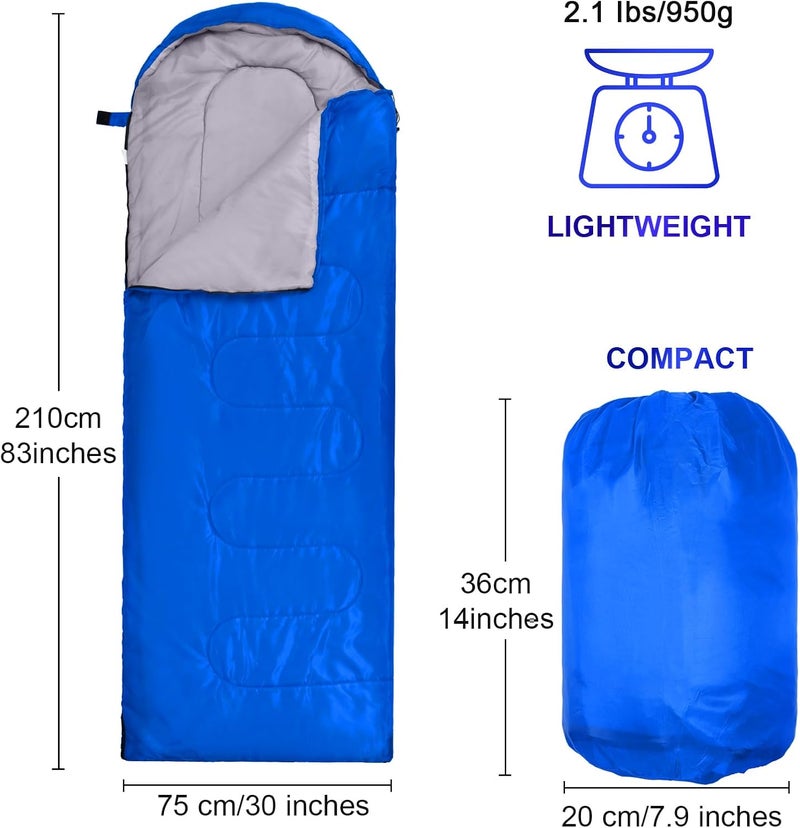 Macarrie 6 Pack Camping Sleeping Bags Bulk for Adults Backpacking Lightweight Waterproof 4 Season with Compression Sack Sleeping Bag for Hiking Travel Outdoor Travel Hunting - Image 5