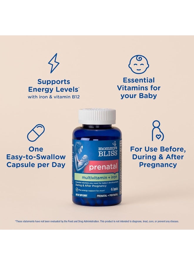 Mommy's Bliss Prenatal Multivitamin with Iron and Folic Acid - Image 3