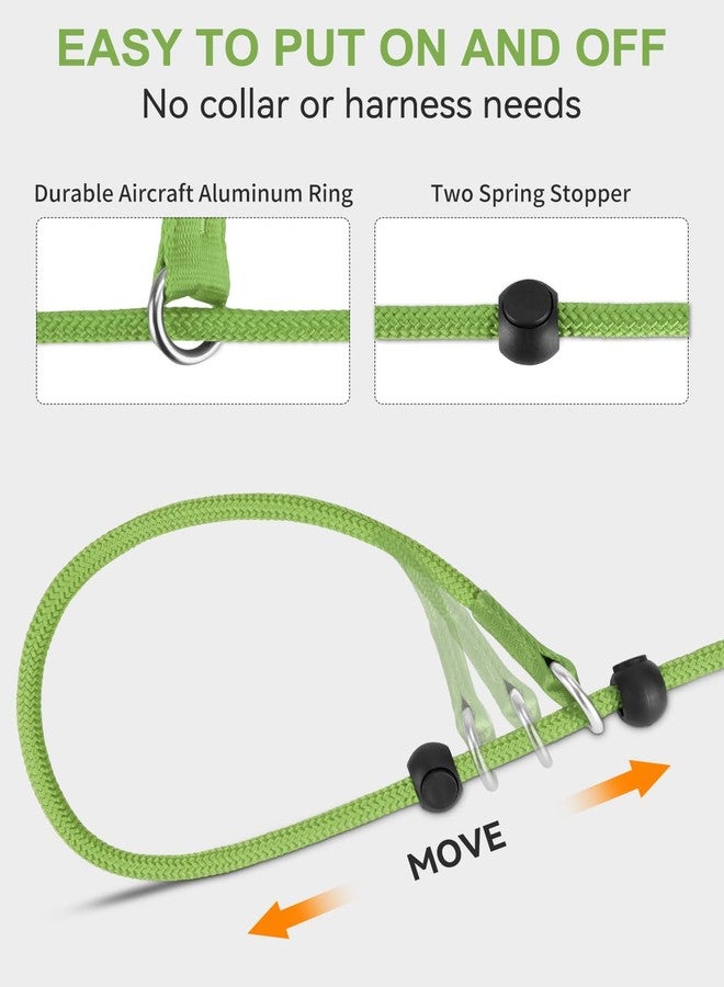 Joytale Tangle-Free Slip Leads for Dogs, 6 FT Slip Leash with Padded Double Handle, Reflective Nylon Training Leash for Small Medium Dogs 15-40 Lbs, Green - Image 2