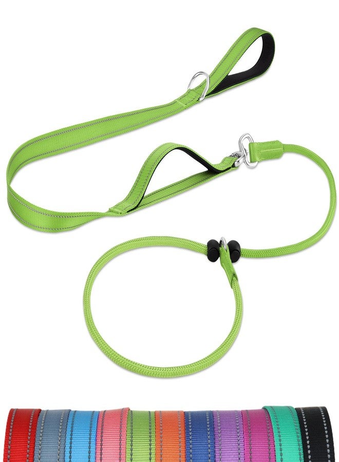 Joytale Tangle-Free Slip Leads for Dogs, 6 FT Slip Leash with Padded Double Handle, Reflective Nylon Training Leash for Small Medium Dogs 15-40 Lbs, Green - Image 1
