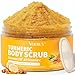 VOERUY Body Scrub, Turmeric Exfoliating Body Scrub, with Coconut Oil & Vitamin C, Bikini Area Exfoliator Gently Exfoliate Body Hand and Foot Scrub, Moisturized Skin for Women and Men, 11.28oz/320g - Image 2
