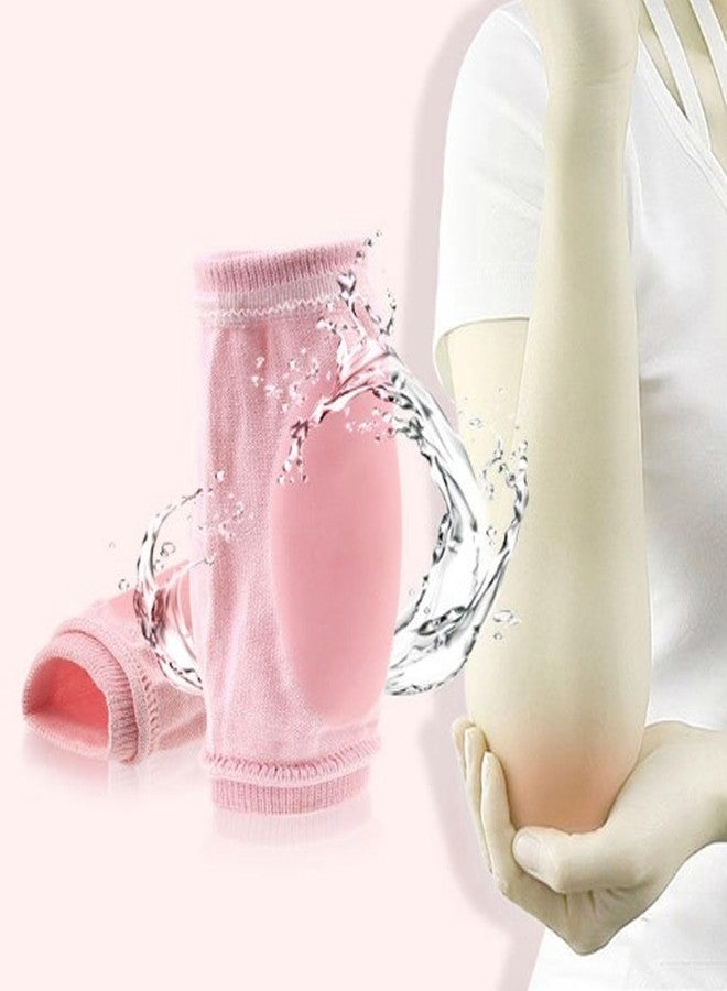 ciciglow Elbow Moisturizing Sleeve, 2 Pairs Gel Elbow Sleeves Breathable Elbow Brace Cover for Dry Skin Moisturizing Softening - Image 2