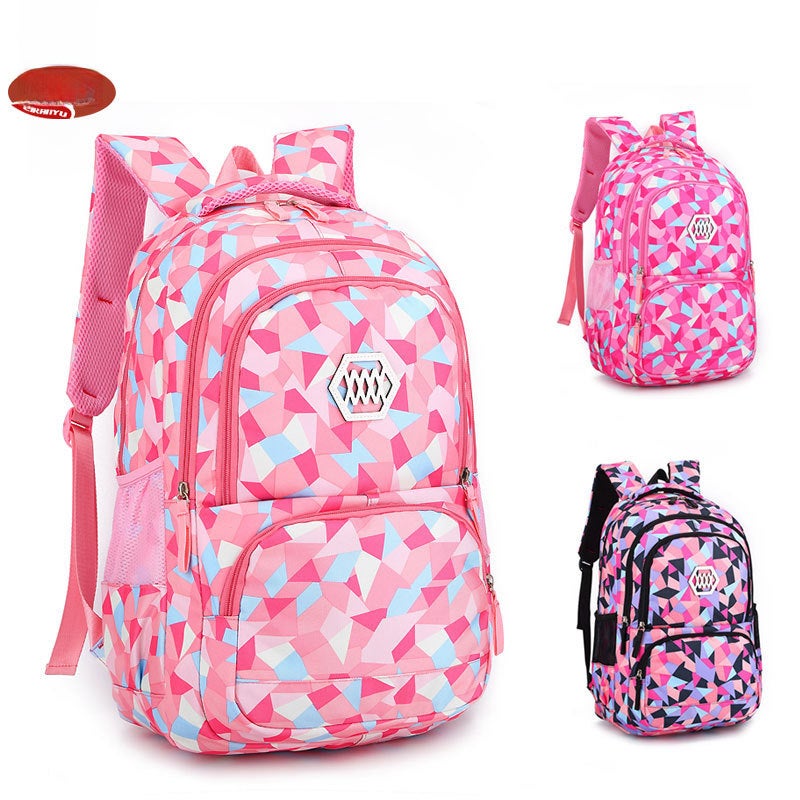 Girls Backpack Lightweight Grade 6 Schoolbag Black  - Image 4