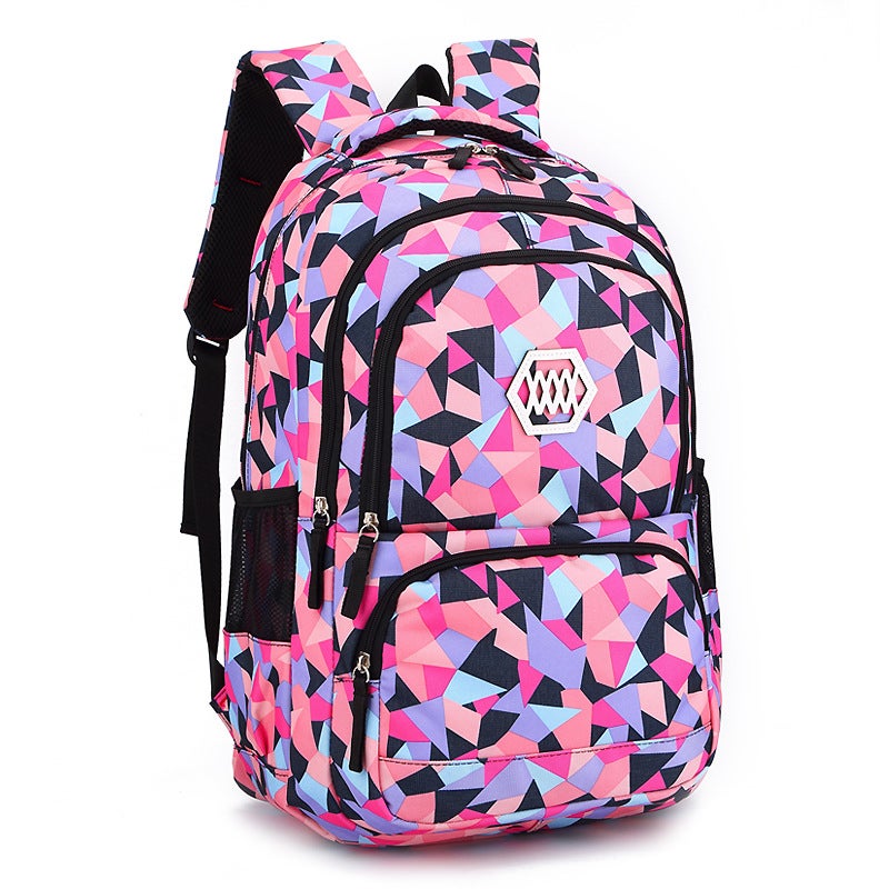 Girls Backpack Lightweight Grade 6 Schoolbag Black  - Image 1