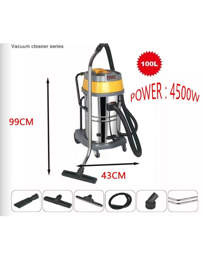 SUNRISE - Wet Dry Vacuum, Vacuum Cleaner，100L, 4500W Strong Power Home Use Commercial Industrial Use - Image 1