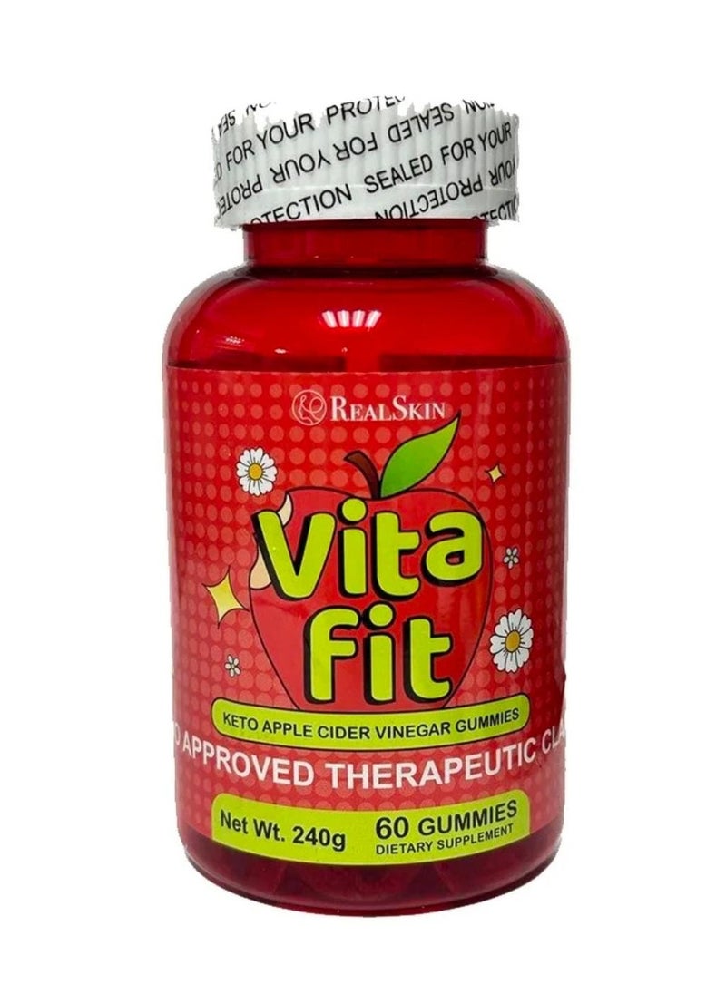 Real Skin Vita Fit KETO Apple Cider Vinegar Gummies, 60Gummies 