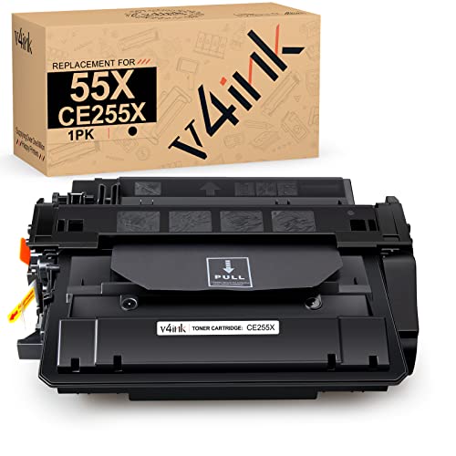 v4ink CE255X Toner Cartridge Compatible Replacement for HP 55A 55X CE255X Toner Cartridge High Yield Black Ink for HP P3015 P3015dn P3015x HP Enterprise Pro 500 MFP M525 M521 M521dn M521dw Printer - Image 1