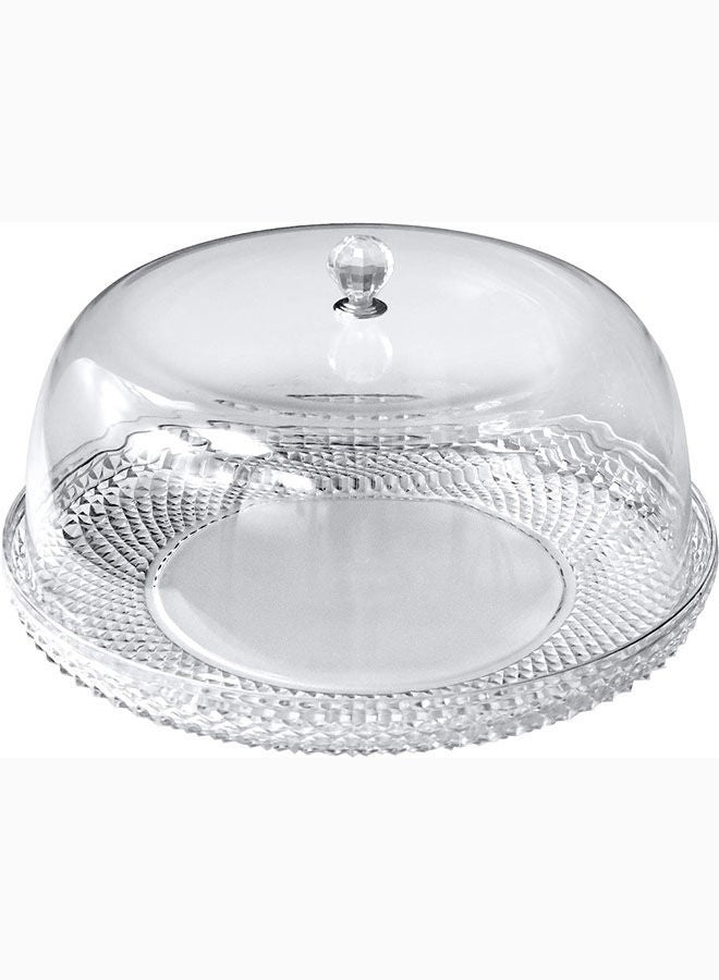AKDC Amazing Abby - Kate - 12-Inch Acrylic Cake Plate With Dome Cover Perfect For Display Party Entertaining  - Image 1