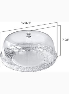 AKDC Amazing Abby - Kate - 12-Inch Acrylic Cake Plate With Dome Cover Perfect For Display Party Entertaining  - Image 4