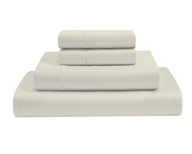 MyGiza Sheets Top Split King Sheets Sets for Adjustable Bed-Sheets for Sleep Number Beds  Split Top King-King 34"" Top Split King Sheets -4 Pcs Set Split Top King Sheets 100% Giza Cotton Upto15-18"" Deep (Ivory)  - Image 2