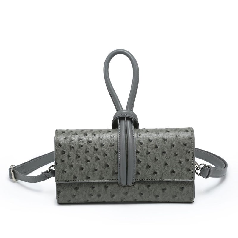 Ostrich Pattern Small Square Bag New Women'S Handbag Niche Design Drawstring Fashion Single Shoulder Crossbody Wallet For Women - Image 1