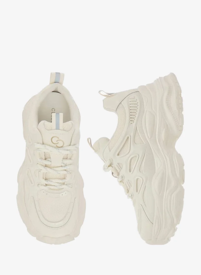 Celeste Womens Panelled Lace-Up Low Ankle Sneakers