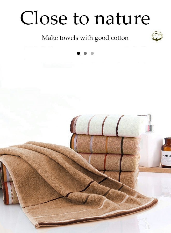 DUNISO Face towel, household thick pure cotton material towel, soft and quick drying, high water absorption, suitable for home travel and hotels, 34 * 74cm - Image 3