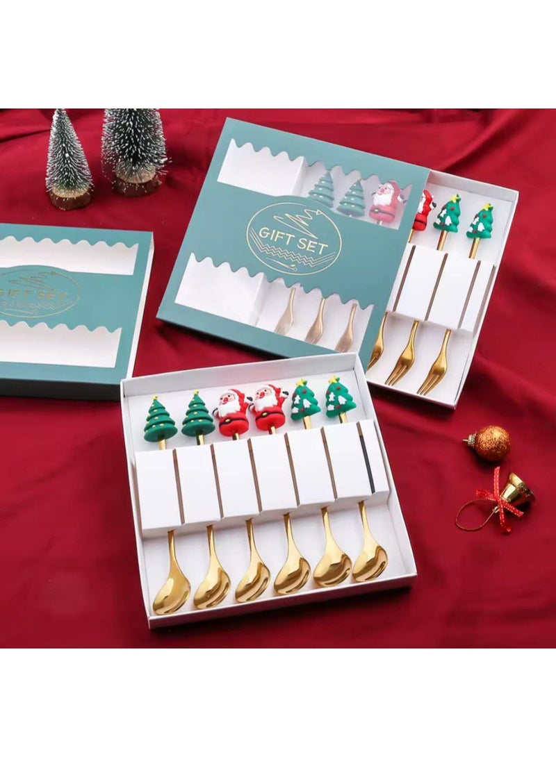 Mini Spoon Set – 6 Pieces – Elegant and Modern Design for Serving Fruits and Desserts-Bu - Image 2