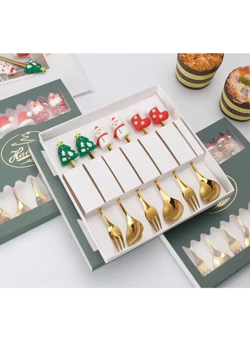 Mini Spoon Set – 6 Pieces – Elegant and Modern Design for Serving Fruits and Desserts-Bu - Image 3