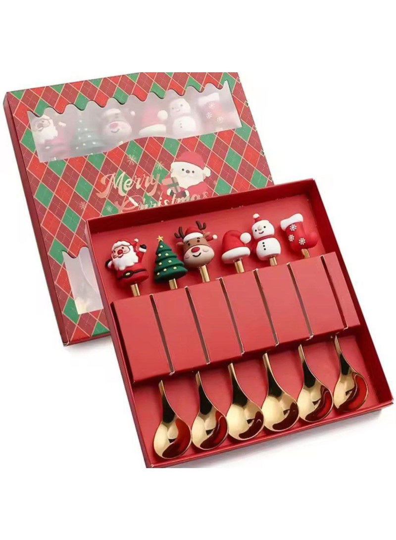 Mini Spoon Set – 6 Pieces – Elegant and Modern Design for Serving Fruits and Desserts-Bu - Image 5
