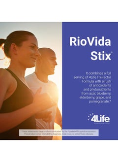 4life Transfer Factor RioVida Stix Tri-Factor Formula, Supports Immune System with Elderberry, Blueberry, Pomegranate and Acai - 15 Packets  - Image 4