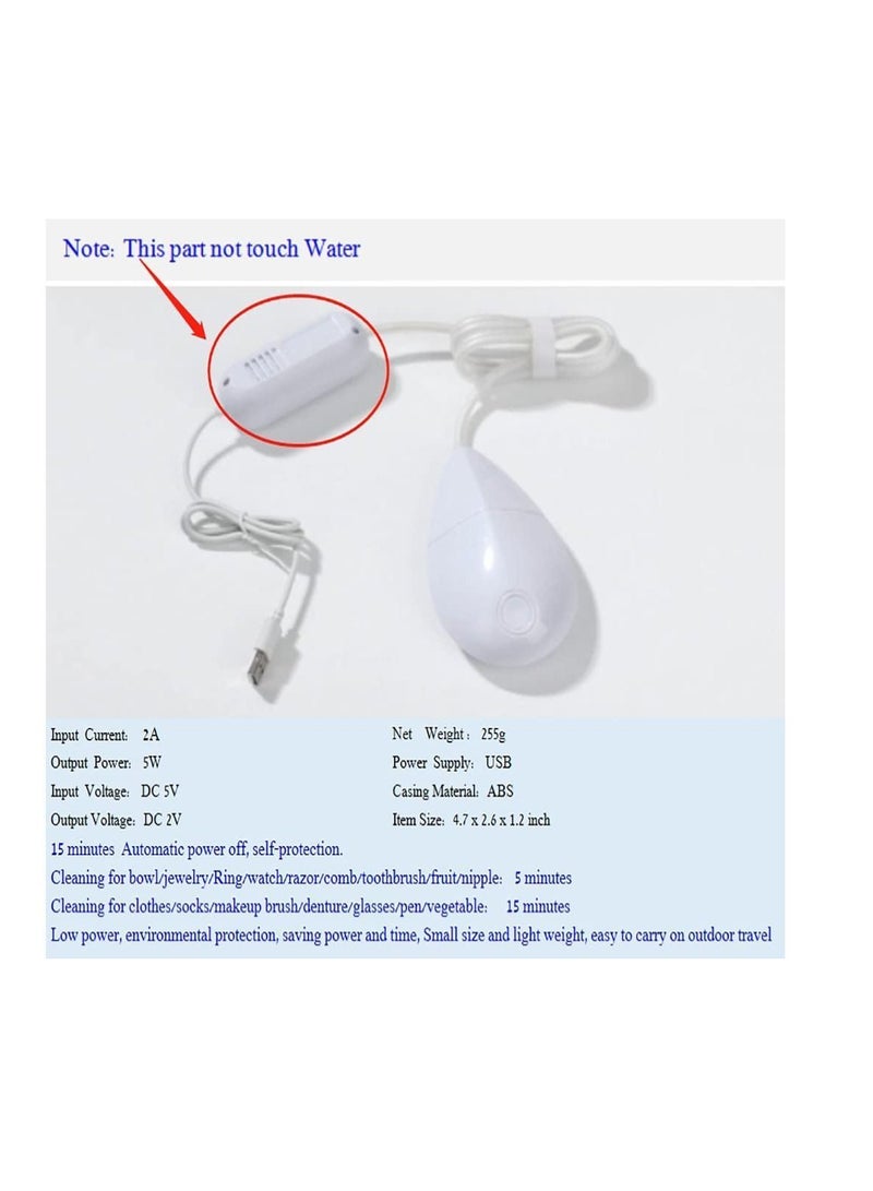 Y&D Mini Dishwasher Washing Machine, KASTWAVE In Sink Portable USB Add Detergent Clearning for Vegetable Fruit by Ultrasound Wave Usb (5W 2V White) - Image 2