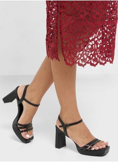 Ginger Square Toe Ankle Strap Platform Heel Sandal  - Image 5