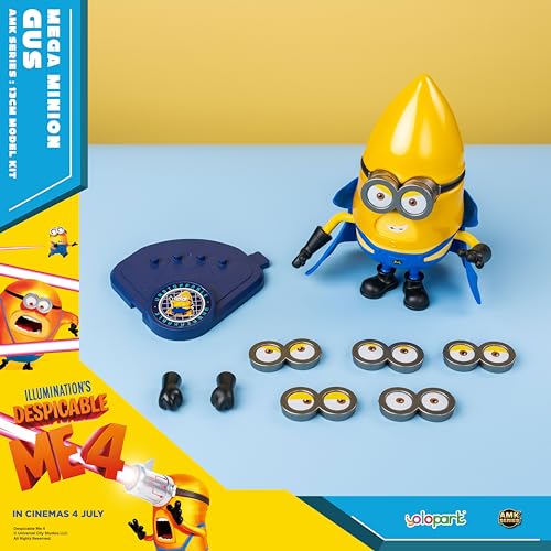 YOLOPARK لعبة مينيونز من فيلم أنا الحقير 4، تماثيل أكشن ميغا غس بحجم 5.1 إنش، 6 تعبيرات قابلة للتغيير ورأس دوار، طقم نماذج مينيون، هدايا للأطفال من عمر 8 سنوات وما فوق - Image 5