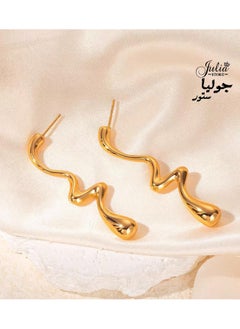 Fashion 18K Gold Plated Stainless Steel Irregular Water Drop Long Dangle Earrings Unique Trendy Women - pzsku/Z3369FDD06708C8FF5181Z/45/_/1737456865/4716992e-21d4-4c5e-bfe4-fe835bdd789c