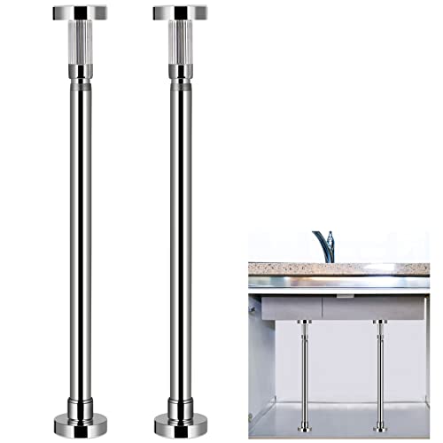 Sanbege 2 Pcs Undermount Sink Brackets Adjustable, Stainless Steel Sink Support, Drill-Free Installation and Repair Kit System for Kitchen, Bathroom (19.7"-31.5") - Image 1